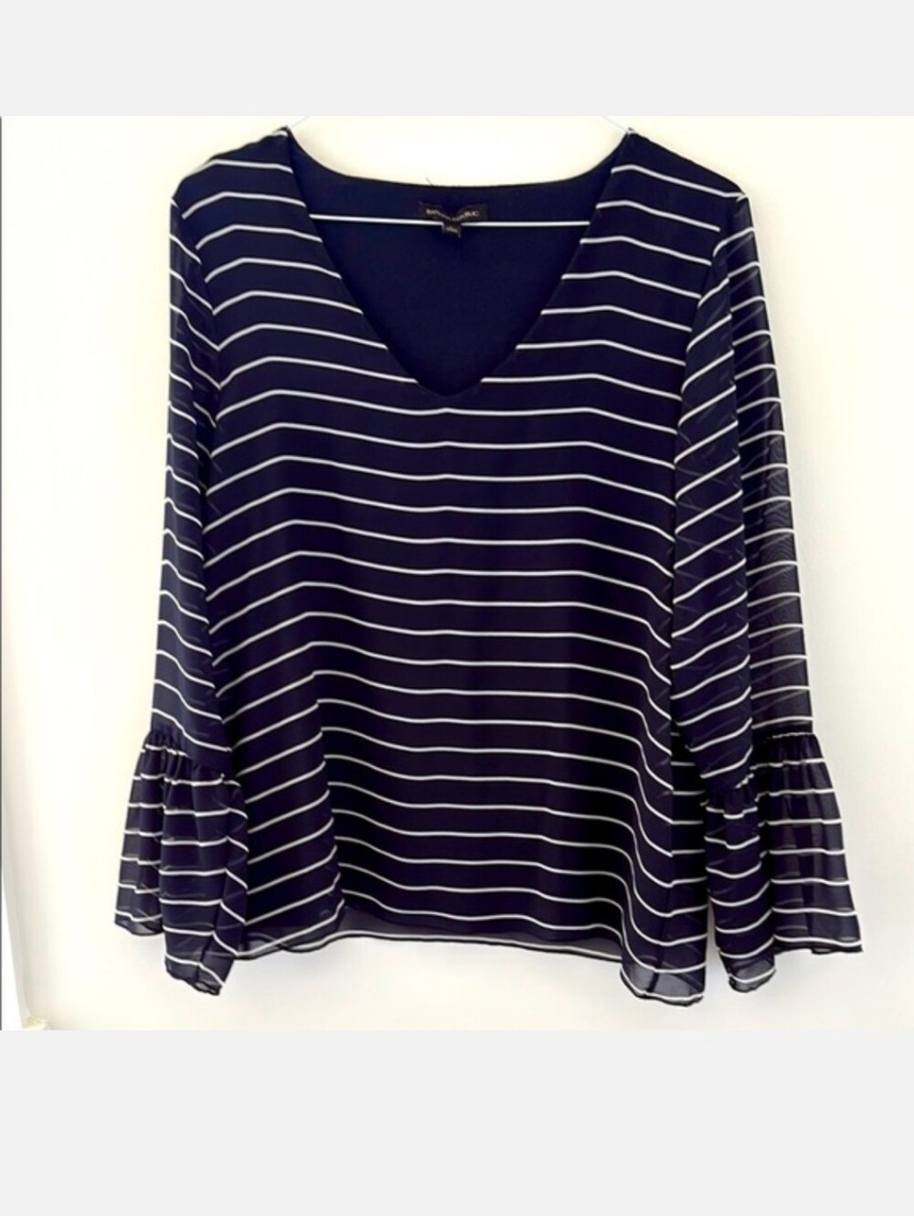 Banana Republic Blue & White Striped Tunic  Blouse